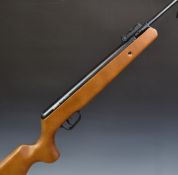 Milbro Explorer .177 break barrel air rifle with semi-pistol grip, adjustable sights and sound