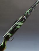 Lion Brand .177 under-lever air rifle with painted camouflage finish, NVSN.