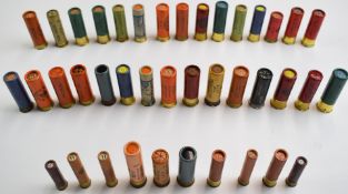 Forty various paper cased collector's shotgun cartridges including Kynoch Bonax, Purdey's Special,