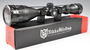 Nikko Stirling Mount Master AO 3-9x50 half mil dot air rifle or similar scope, in original box