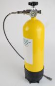 5 litre 9kg compressed air bottle suitable for re-filling PCP air rifles. We are not able to post