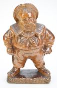 19thC salt glazed figural sailor / matelot tobacco jar, height 33cm