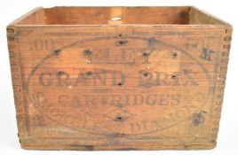 Eley Grand Prix Shotgun Cartridges wooden shipping crate for 500 Smokeless Diamond cartridges,