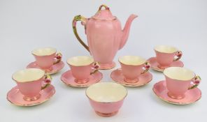 Fourteen pieces of Royal Winton teaware with flower handles