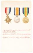 WW1 medal trio for H Jones, West Yorkshire Regiment and Royal Flying Corps, comprising 1914/1915