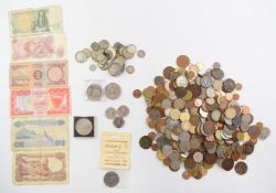 Approximately 220g of mixed silver coinage including 1889 Queen Victoria Jubilee crown and 1912