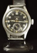 Timor British military issue 'Dirty Dozen' wristwatch with inset subsidiary seconds dial, luminous