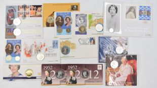 A collection of modern UK crowns etc, in presentation packs