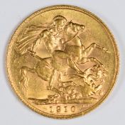 1910 Edward VII gold full sovereign