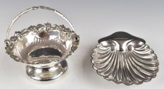 Victorian hallmarked silver swing handled basket, Birmingham 1897, maker William J Holmes, width