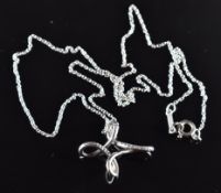 Tiffany & Co silver pendant and chain by Peretti, in original box