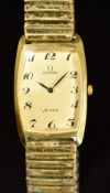 Omega De Ville gentleman's wristwatch ref. 111.085 with blued hands, Art Deco style Arabic numerals,