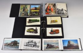 Approximately 300 railway and tramway interest postcards including American, railroads, German and