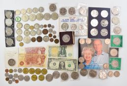 A collection of UK and USA coinage Queen Victoria onwards with some silver content, together with