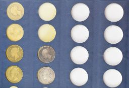 Six Queen Victoria young head half crowns comprising 1842, 1844, 1845, 1846, 1847, 1849 and 1850