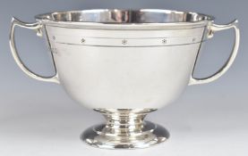 Garrard & Co Ltd George V hallmarked silver twin handled sugar or similar bowl, London 1926, width