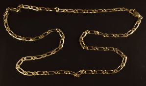 A 9ct gold curb link necklace, 44cm, 5.1g