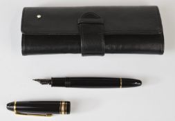 Montblanc Meisterstuck fountain pen with 14k 4810 nib, in Montblanc pouch