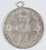 1695 William III crown with loop mount attached, small drill holes to sides