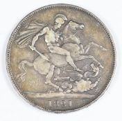 1821 George IV crown, VF