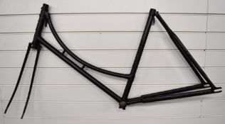 Depas Seilles Andenne early 20thC Belgian ladies vintage bicycle frame and forks, frame size 53cm