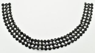 A 19thC French jet choker necklace