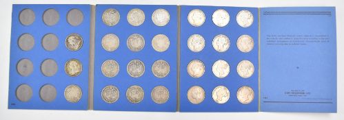 A collection of twenty seven Queen Victoria half crowns 1876 through to 1901, includes 1887 young
