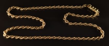 A 9ct gold rope twist necklace, 47cm, 4.5g