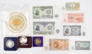 Royal Mint 1980 Gibraltar silver proof crown to commemorate Admiral Nelson, a New Zealand silver