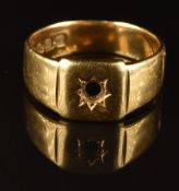 An 18ct gold ring / mount, 7.9g, size S