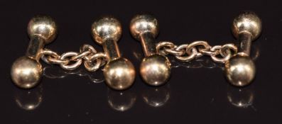 A pair of 9ct gold cufflinks, in Asprey box, 5.5g