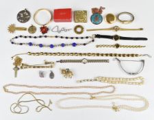 Collection of costume jewellery including Monet bangle, necklace and bracelet, Ralph Lauren
