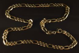 A 9ct gold curb link necklace, 47cm, 19.4g