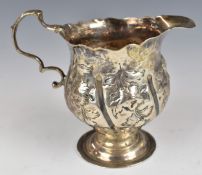 Georgian hallmarked silver milk jug, London 1764, maker David Mowden, height 8cm, weight 77g