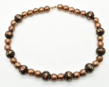 A single strand of Venetian glass beads