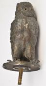 Owl vintage car radiator cap mascot, height 12cm