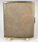 George V hallmarked silver cigarette case with gold band decoration, Birmingham 1923, maker