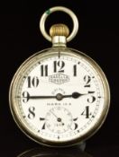 Casella RAF Repair Mark IV A keyless winding open faced pocket watch with subsidiary seconds dial,
