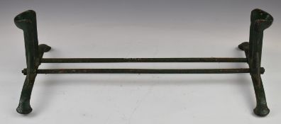 Handy cast iron vintage bicycle wheel stand, length 57cm