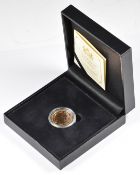 2014 Queen Elizabeth II gold full sovereign, fourth head, in fitted case with CPM certificate