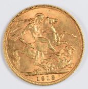 1913 George V gold full sovereign