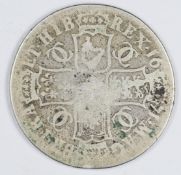 1671 Charles II third bust half crown, F