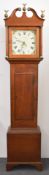 Osmond Tisbury, Wiltshire oak cased 30 hour longcase clock, width of dial 30cm, overall height
