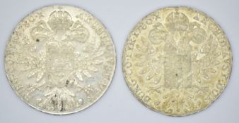 Two Maria Theresia silver coins