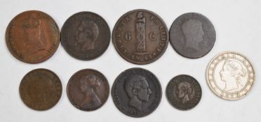 A small group of interesting 19thC coinage, includes a Prince Edward Island and a Nova Scotia