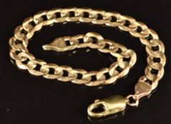 A 9ct rose gold curb link bracelet, 9.9g