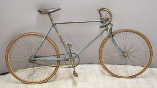 Cycles Union French vintage gentleman's touring or racing bicycle c1960s with fixed and free rear