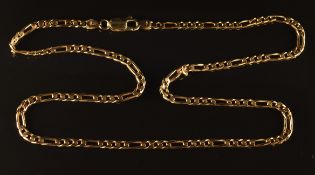 A 9ct gold curb link necklace, 51cm, 11.8g