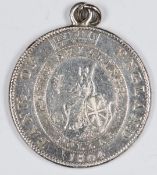 1804 George III Bank of England five shilling dollar with loop mount attached