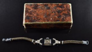 Art Deco style silver watch, with import marks Birmingham 1892